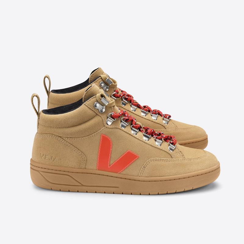 Zapatillas Veja Mujer Madrid - Roraima Tenis Naranjas Suede ES2102617